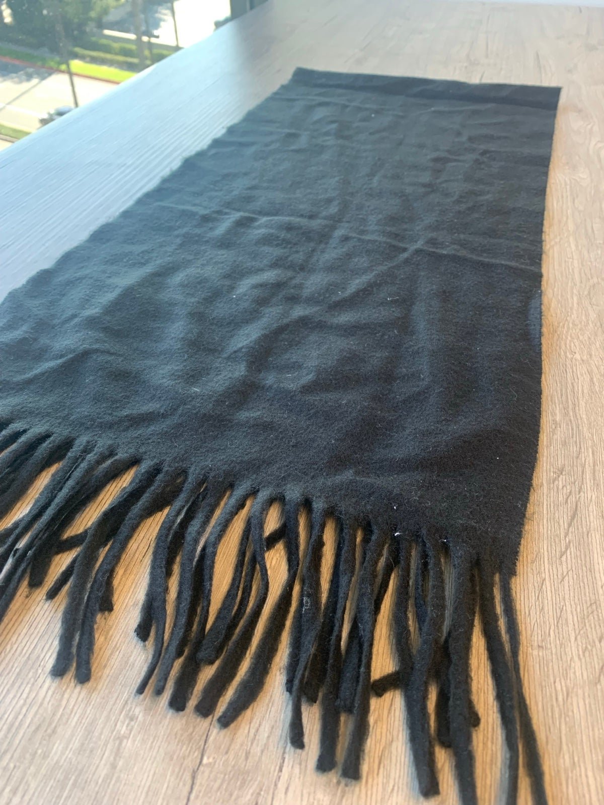 Black Christian Dior cashmaire scarf