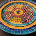 Deco patterned mosaic PLATE