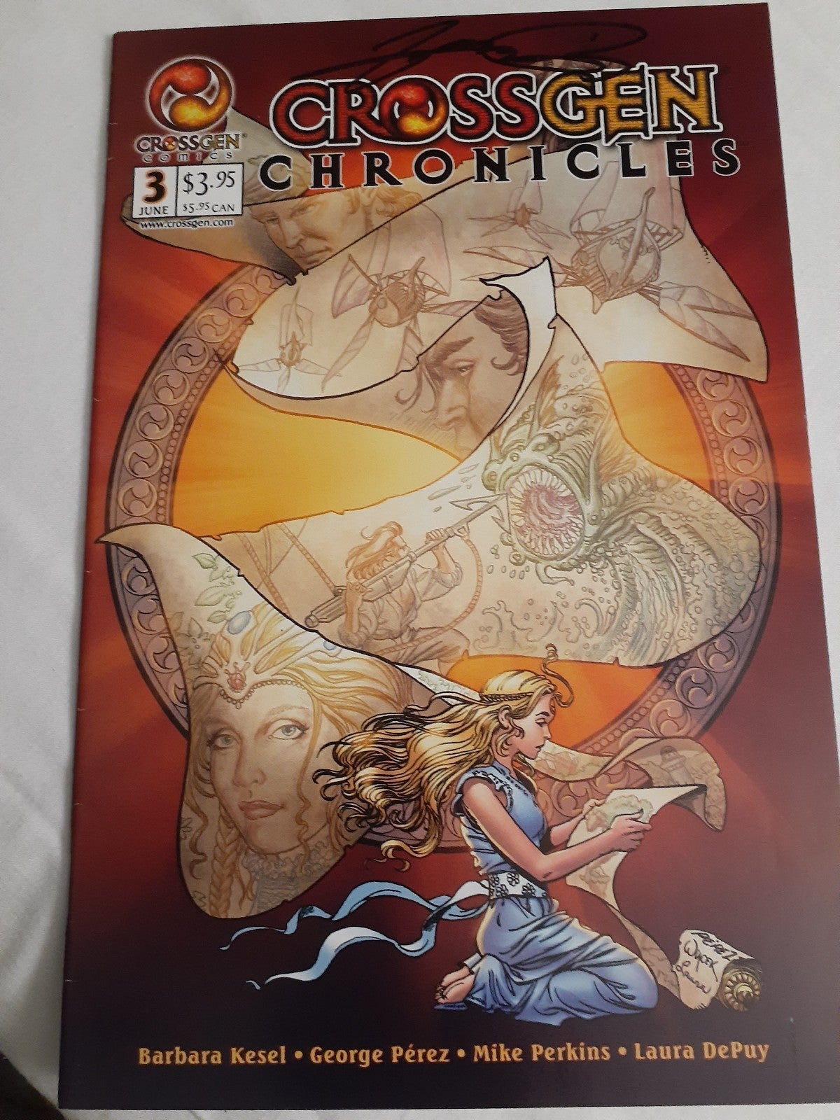 Crossgen Chronicles # 3 ( June 2001) signed by George Perez w/ COA
