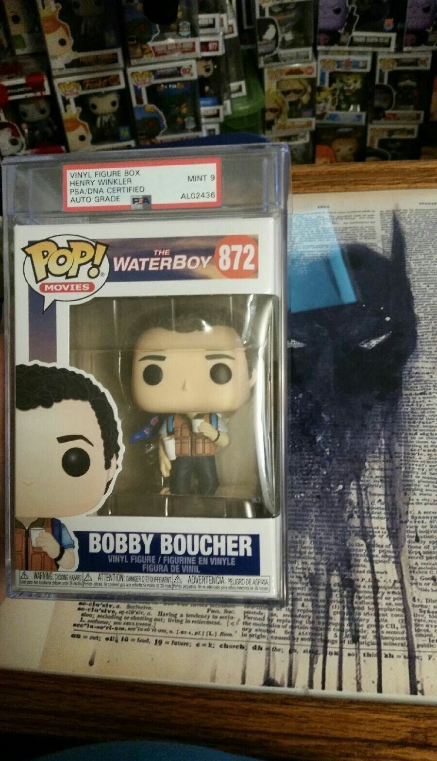 Funko Pop Bobby Boucher 872 The Water Boy Signed By The Fonze Henry Winkler COA