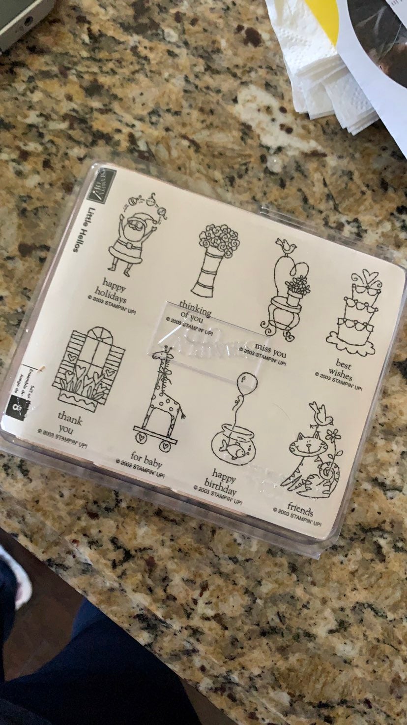 Stampin up set of 8 greetings stamps