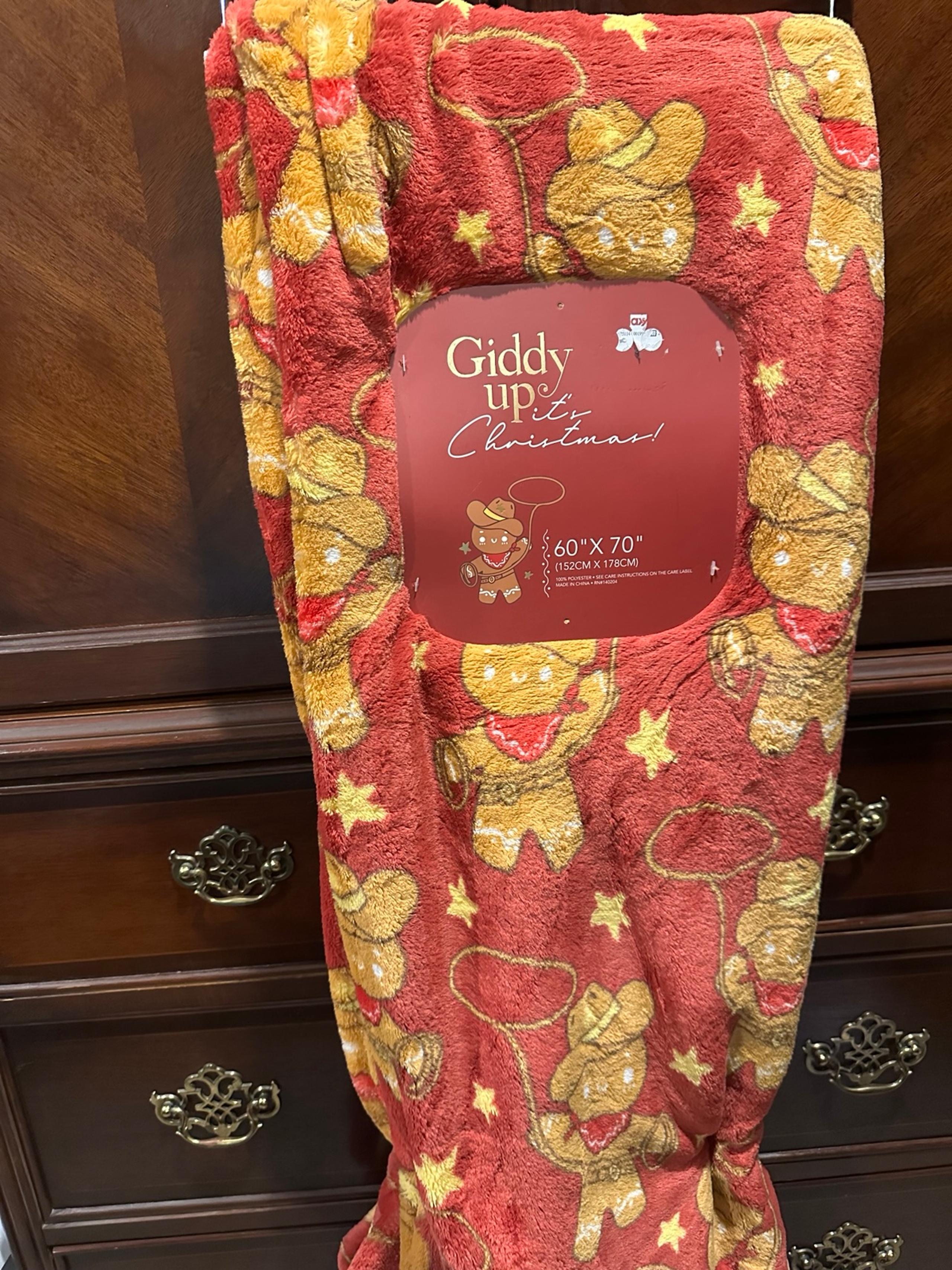 Gingerbread throw blanket