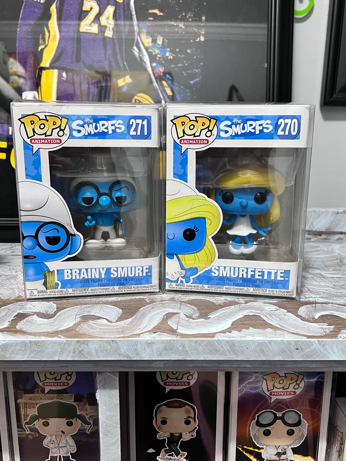 Smurfette Brainy Smurf Funko Pop Animation Smurfs Cartoon Classic Memorabilia