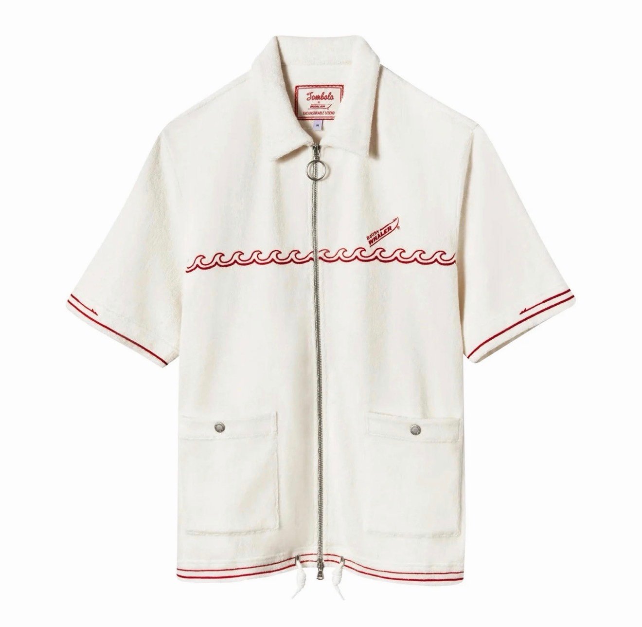 Tombolo 'Boston Whaler' Cabana Shirt - White - Large