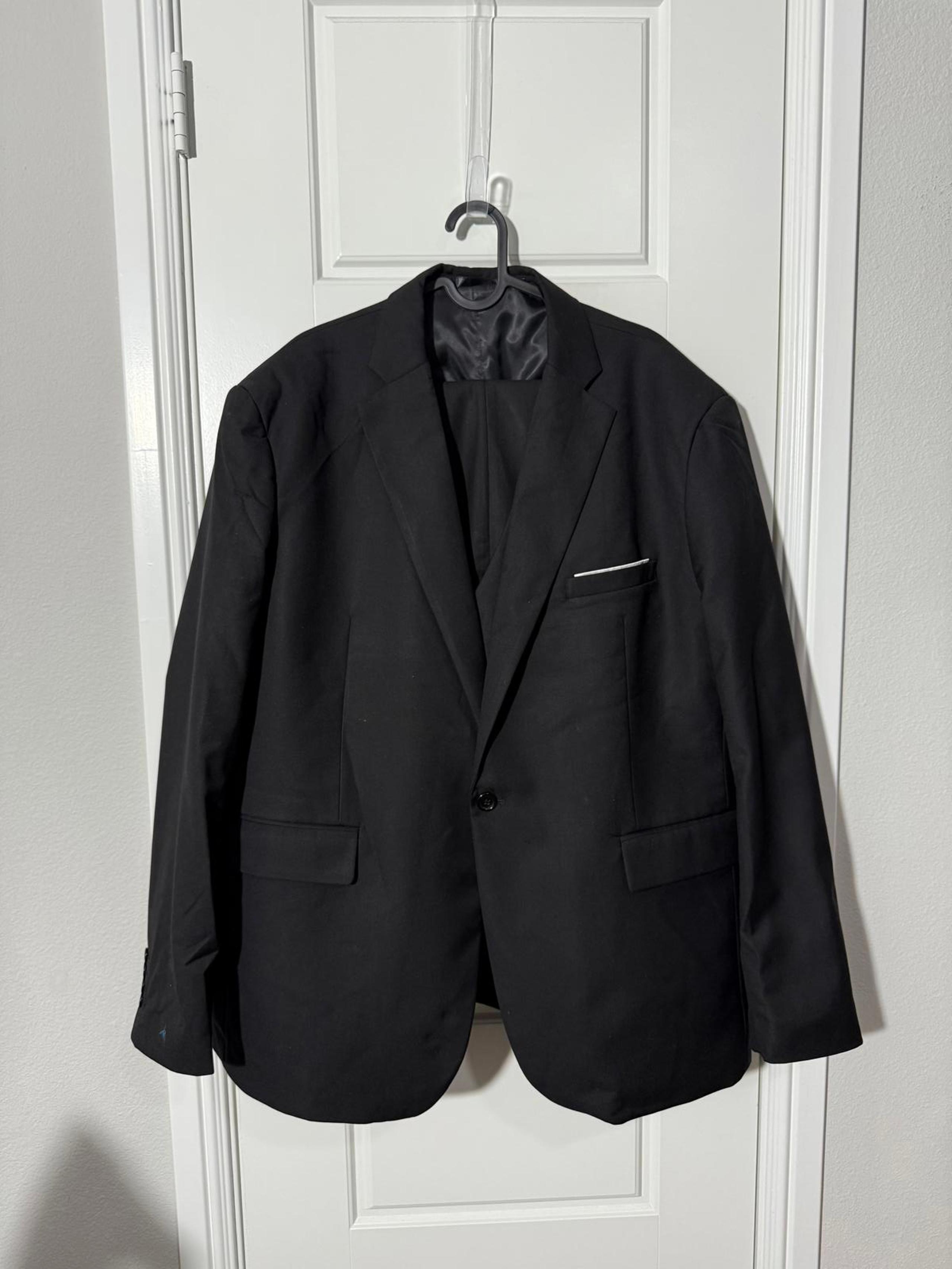 Suit for Men Size XXL Black 3 Pieces