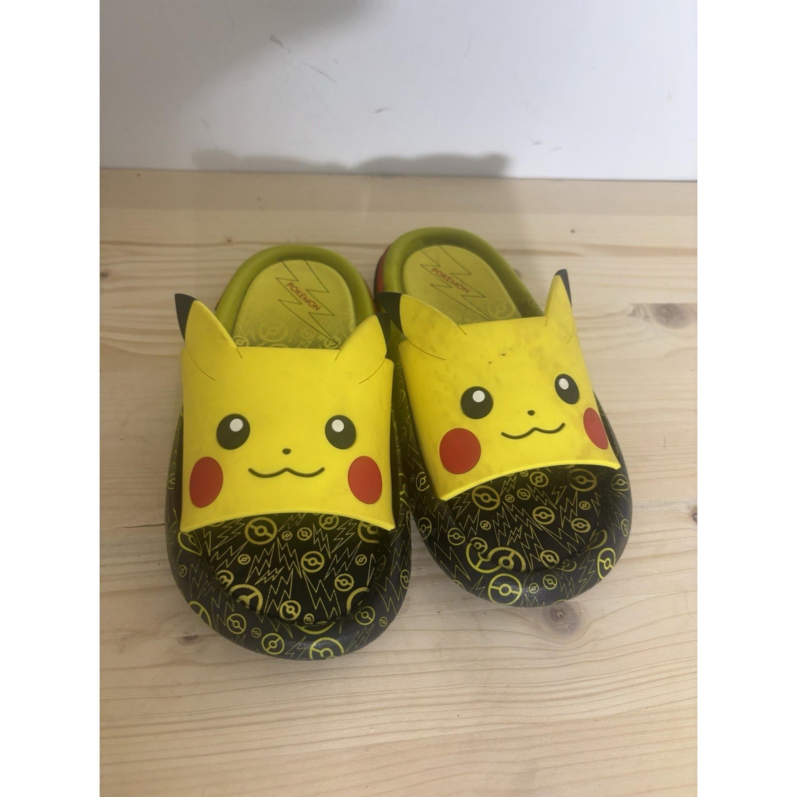 Pokemon Pikachu Kids Slides Boys Size 1 Sandal Slides Cartoon Character FF7