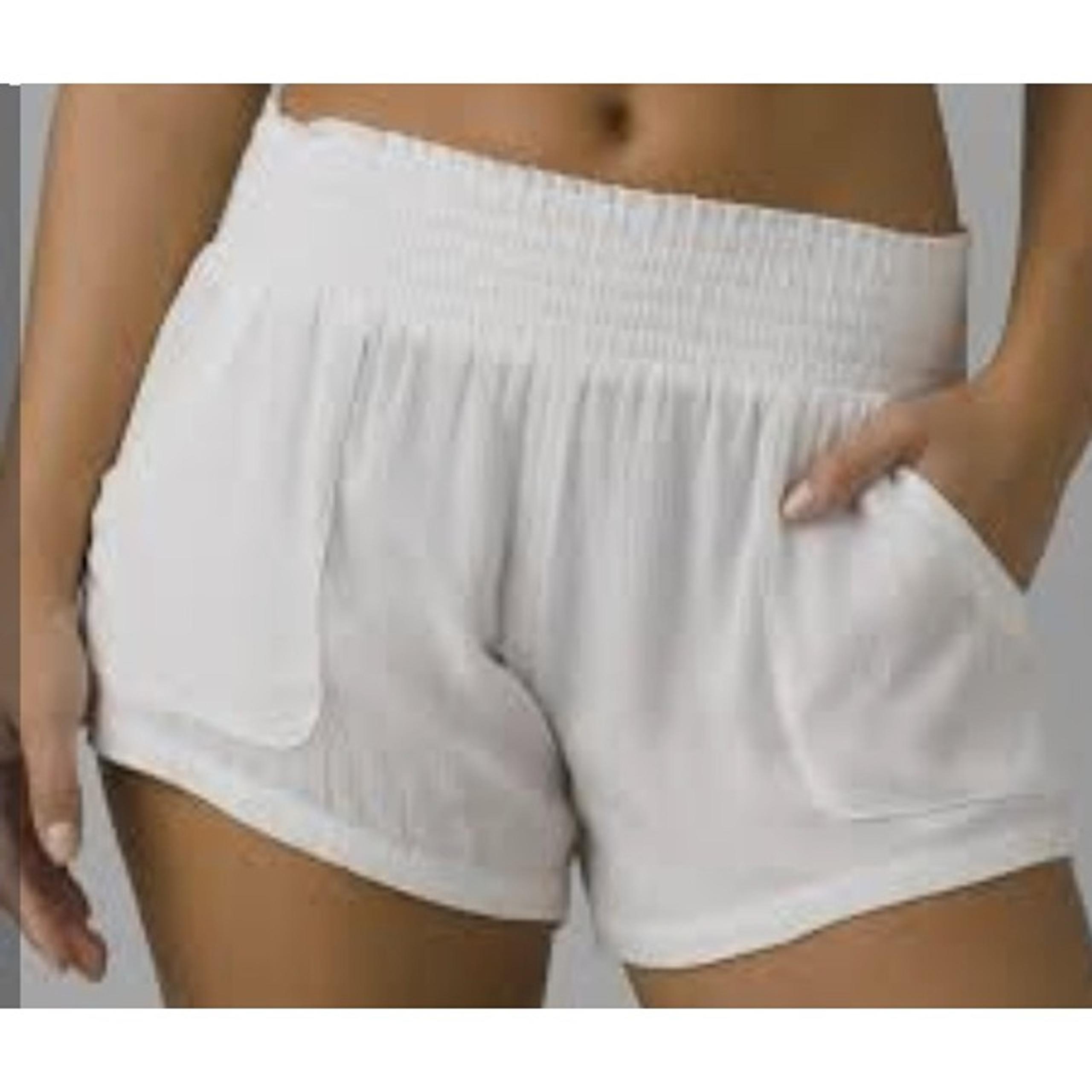 prAna Beach Fernie Shorts Women's Size XL White Pockets Pullon Casual Shorts NWT