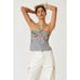 Free People x Tiny Avril Emroidered Striped Knit Halter Size M