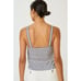 Free People x Tiny Avril Emroidered Striped Knit Halter Size M