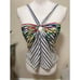 Free People x Tiny Avril Emroidered Striped Knit Halter Size M