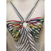 Free People x Tiny Avril Emroidered Striped Knit Halter Size M