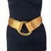 Linea Pelle Gold Bronze Metallic Woven Statement Leather Belt