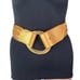 Linea Pelle Gold Bronze Metallic Woven Statement Leather Belt