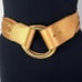 Linea Pelle Gold Bronze Metallic Woven Statement Leather Belt