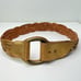 Linea Pelle Gold Bronze Metallic Woven Statement Leather Belt