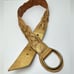 Linea Pelle Gold Bronze Metallic Woven Statement Leather Belt