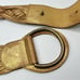 Linea Pelle Gold Bronze Metallic Woven Statement Leather Belt