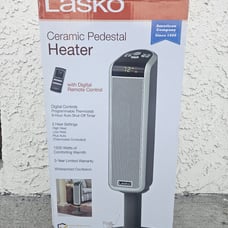 Lasko 1500W Ceramic Pedestal Electric Space Heater with Remote #5397