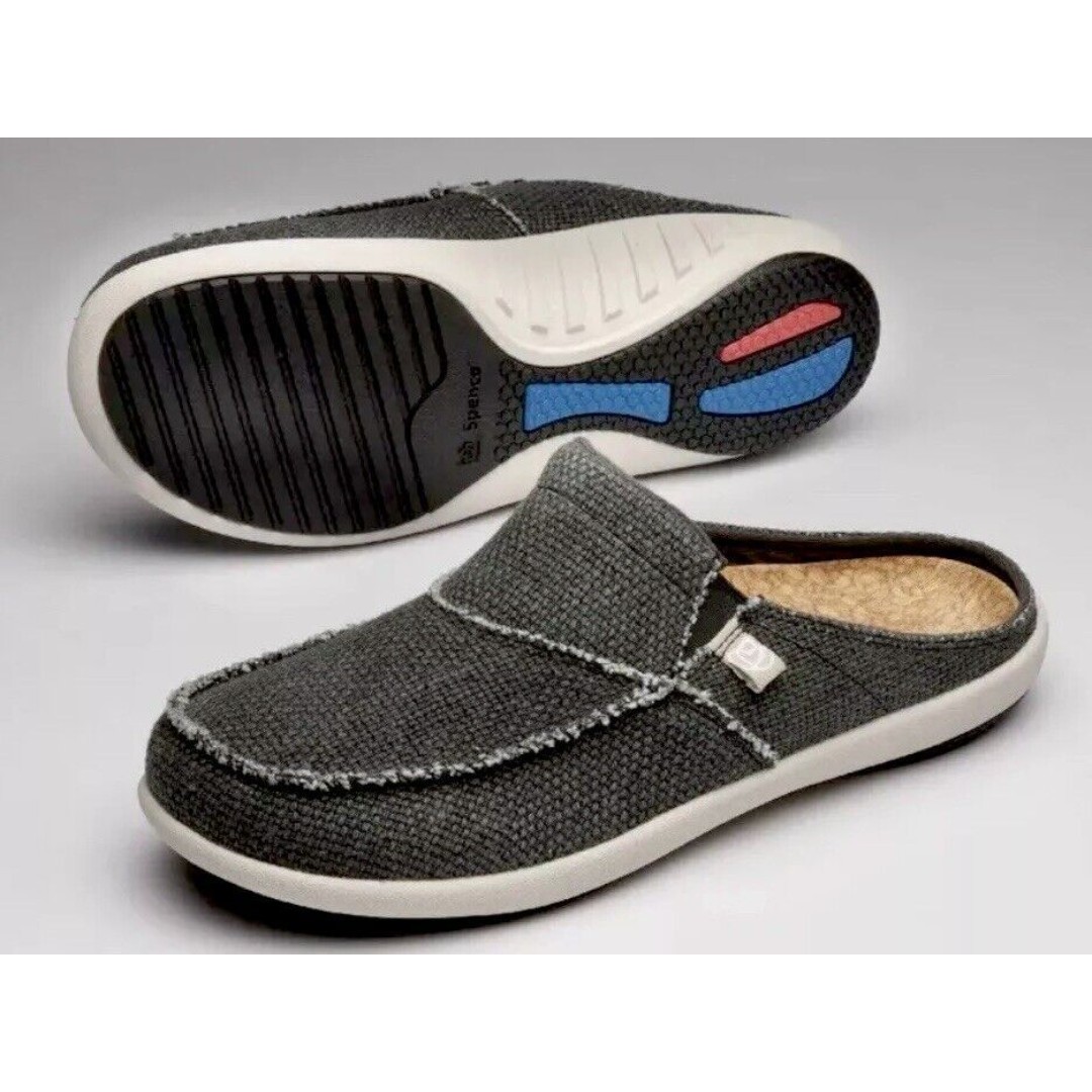 NEW Men’s Preppy Quiet Luxury CHARCOAL Slide Size 13M Spenco Siesta