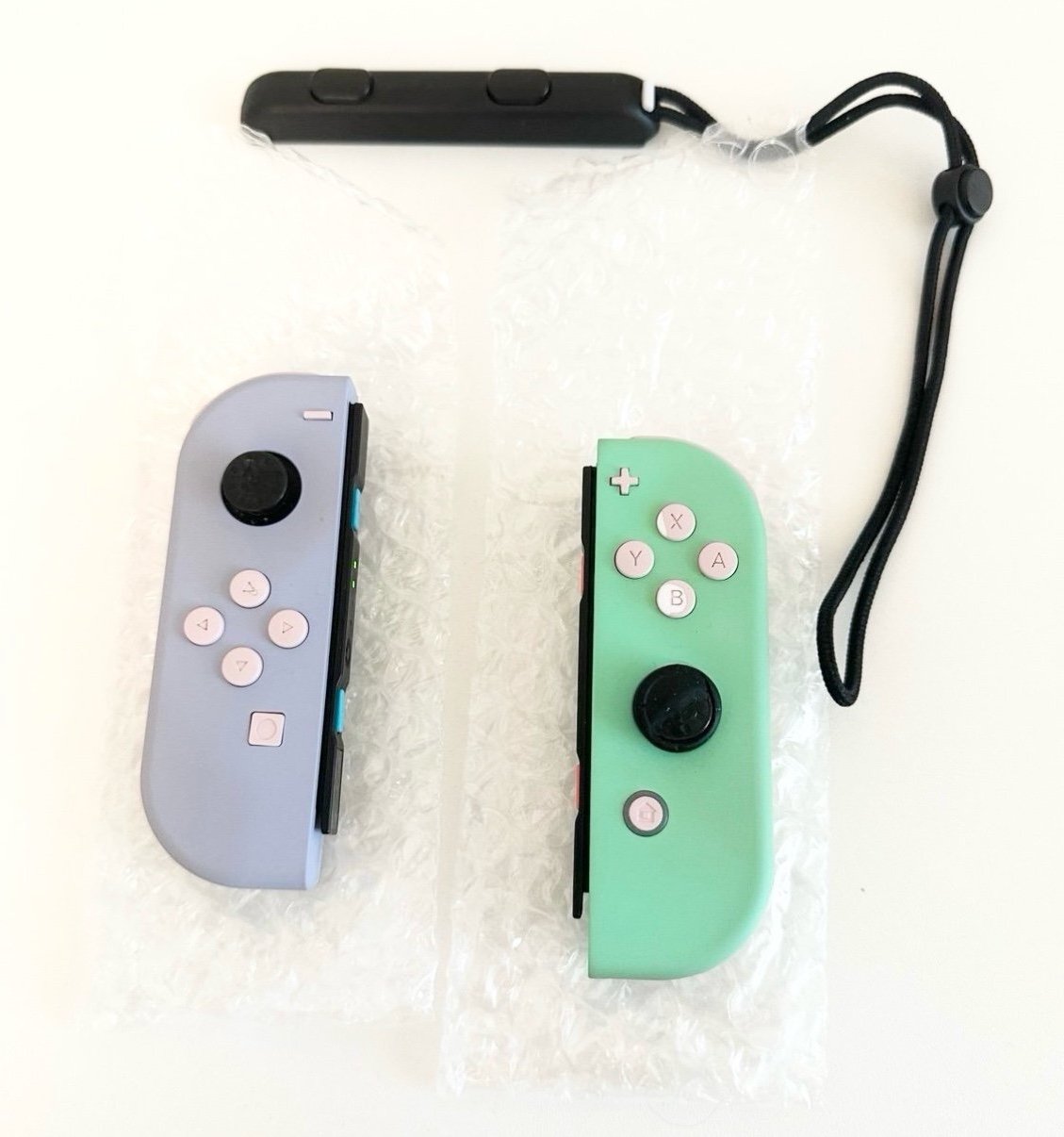 Customized pastel purple pink and green joycons joy-cons video game controller