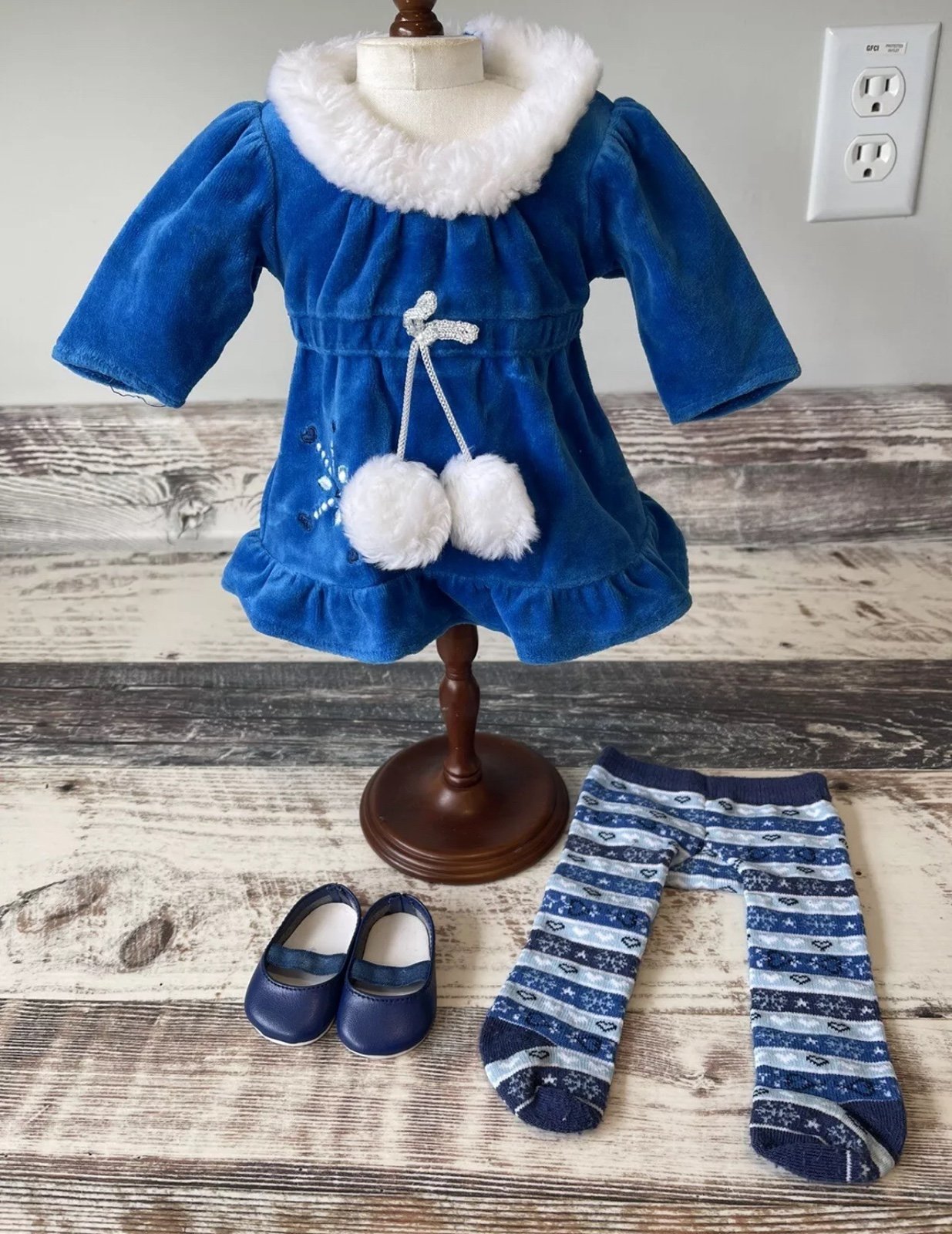 American Girl BITTY TWINS Doll WINTER WONDER DRESS Dress Tights Shoes Only 2011
