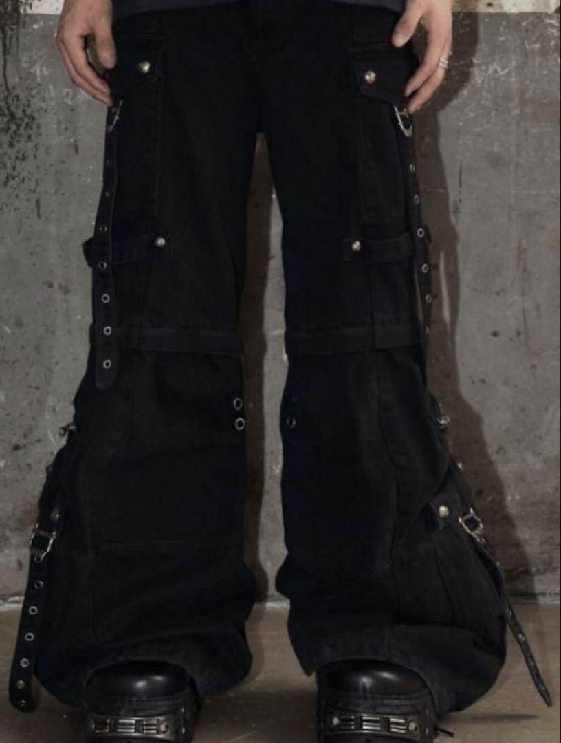 Rosen Kreuz】2WAY LONG BELT FLARE CARGO PANTS (2color) | OUR