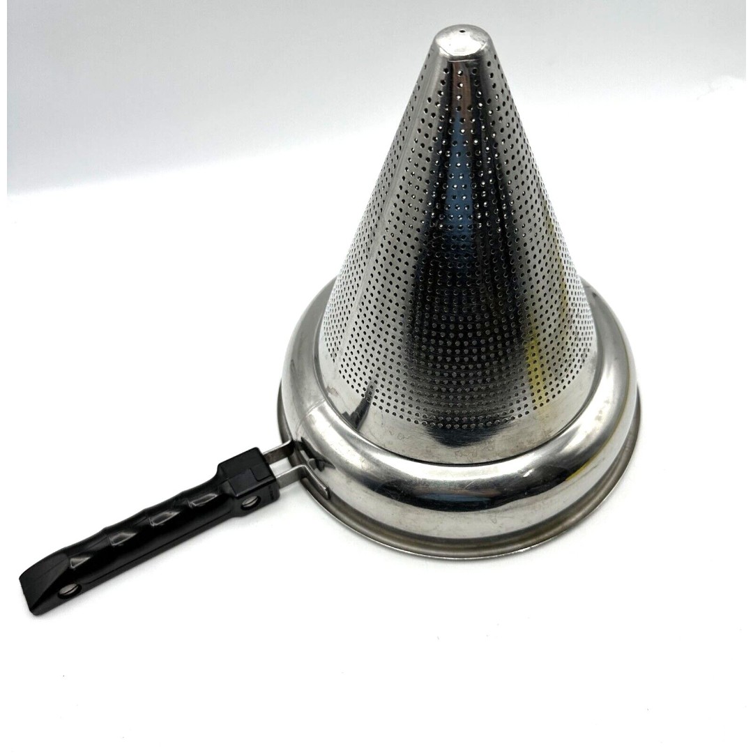 Stainless Chinois LARGE Commercial Colander Cone Strainer Coarse