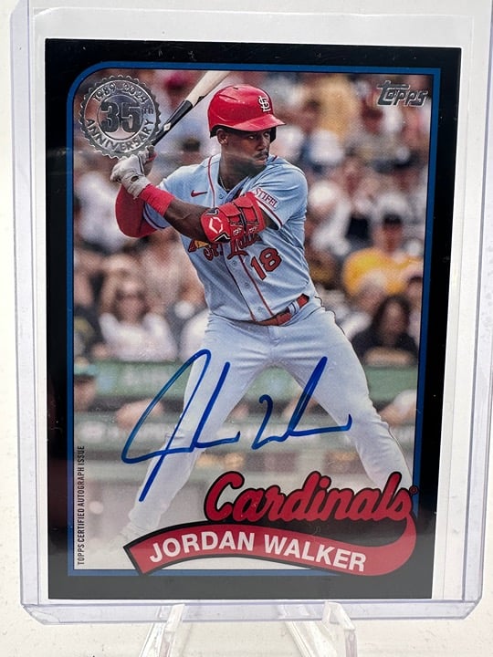 2024 Topps 35th Anniversary 1989 Jordan Walker Black Auto /199