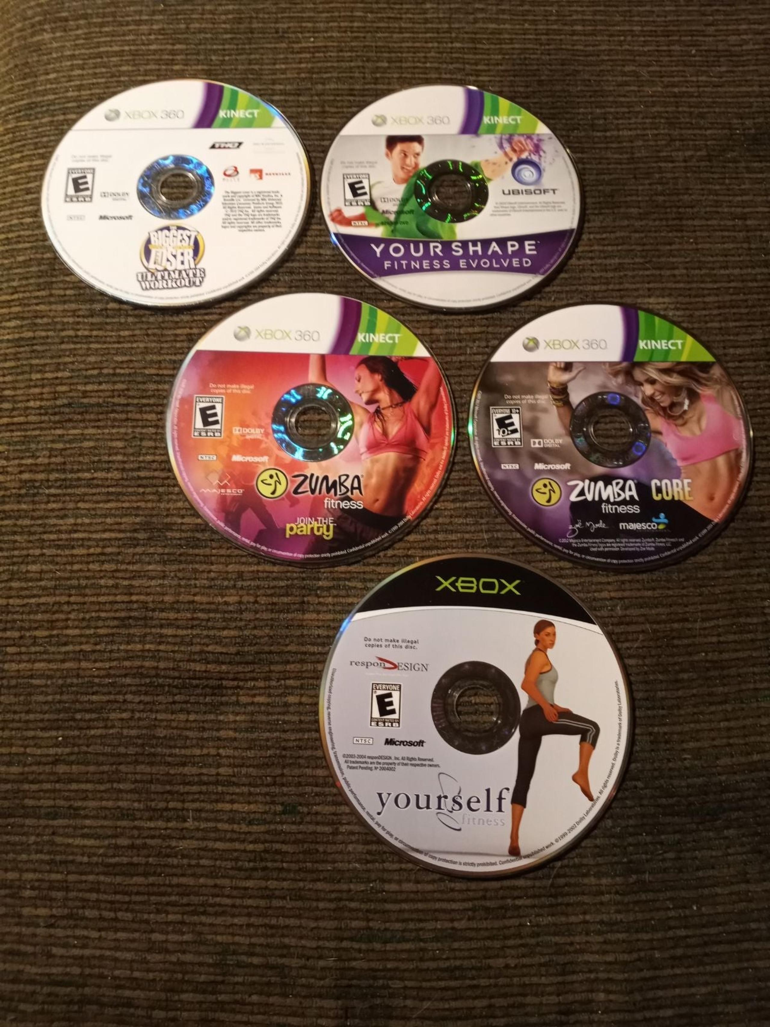 Lot of 4 Xbox360 Fitness Games Disc Only