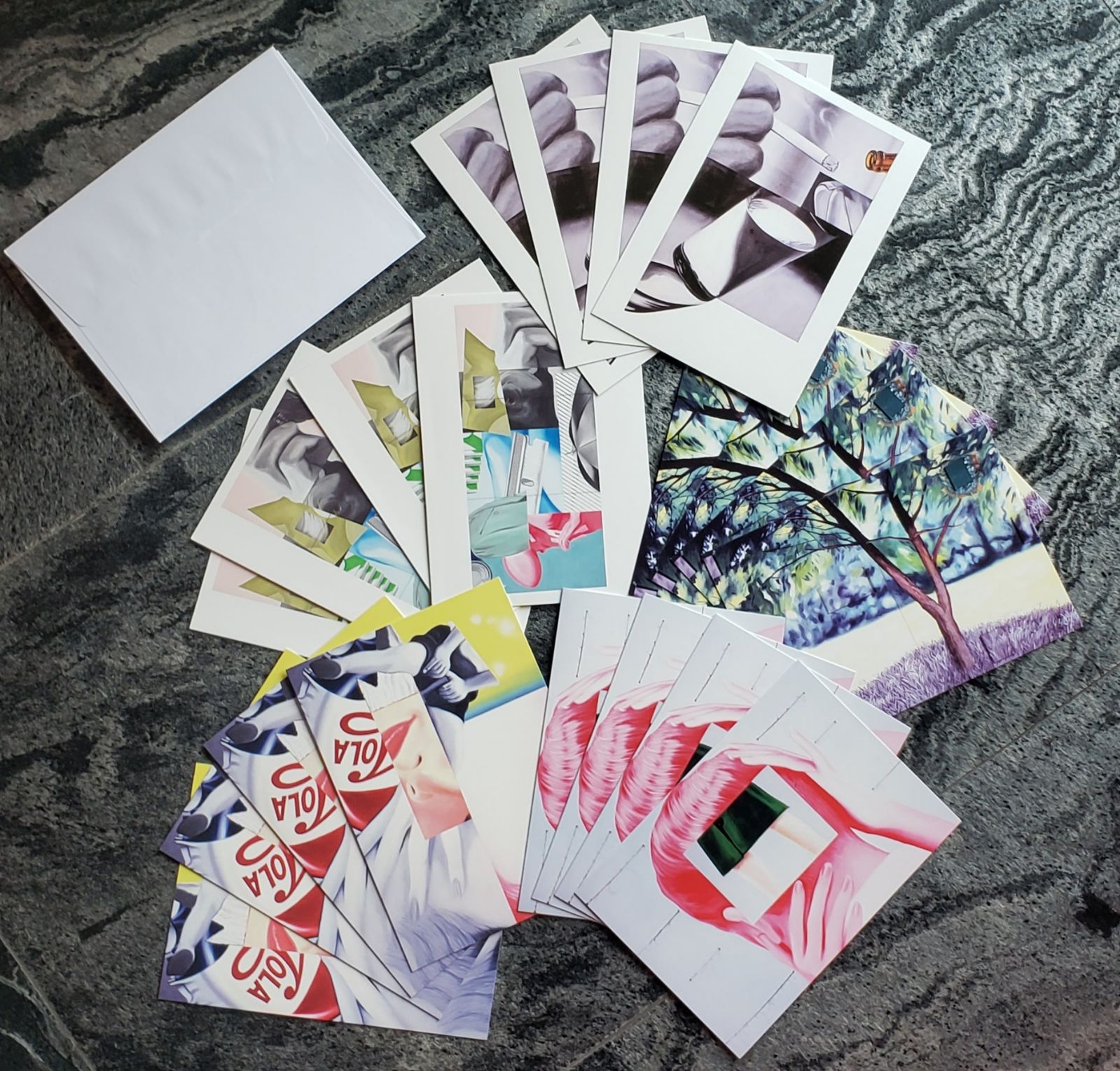 JAMES ROSENQUIST 20 Collectible Notecards Envelopes Contemporary Art card set
