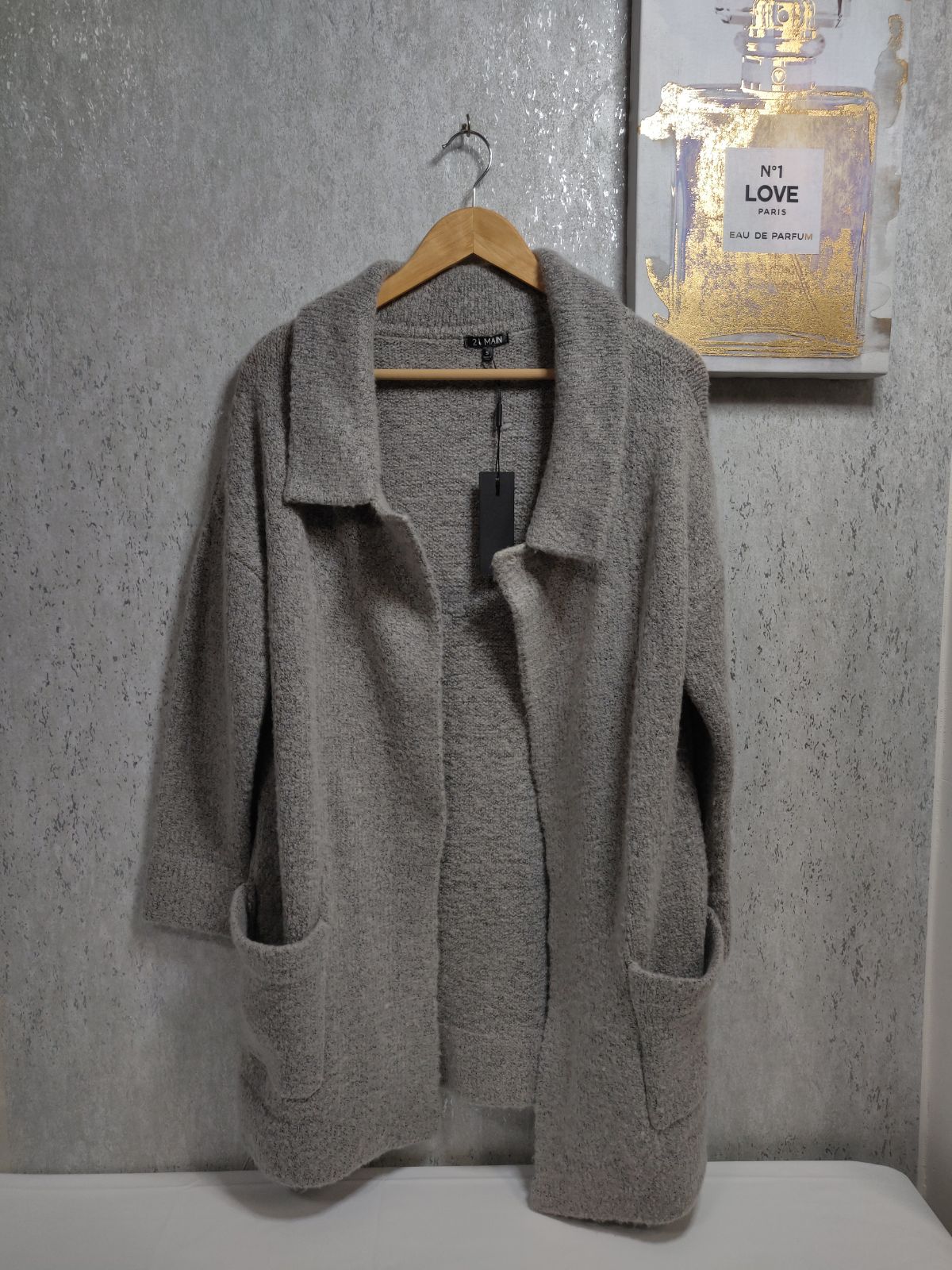 New Notch Collar Sweater Coat