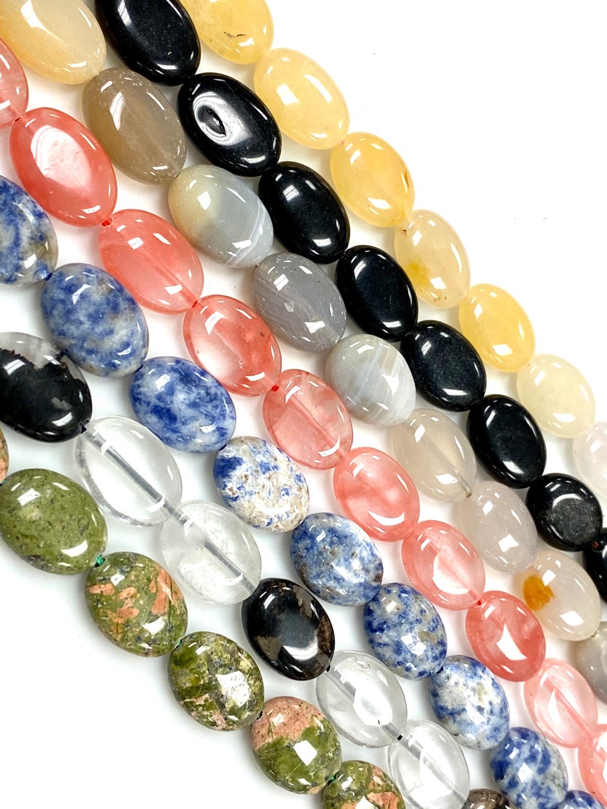 7 Strands Natural Gemstone Beads 20x14mm