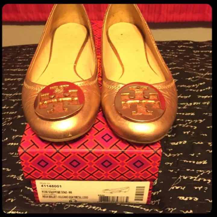 Tory Burch Reva Ballet Shoe Rose Gold