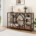 47 Industrial Console Tables for Entryway Rustic Sofa Table Behind Couch 4 Tier