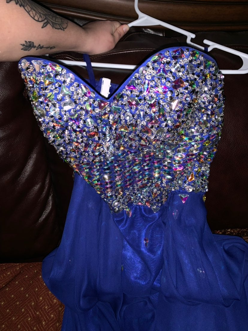 Royal Blue Prom Dress 0-2 Size.