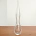 Vintage Glass Bud Vase Hand Blown Skinny Curved Hourglass Shape Modernist 13”