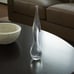 Vintage Glass Bud Vase Hand Blown Skinny Curved Hourglass Shape Modernist 13”