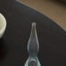 Vintage Glass Bud Vase Hand Blown Skinny Curved Hourglass Shape Modernist 13”