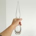 Vintage Glass Bud Vase Hand Blown Skinny Curved Hourglass Shape Modernist 13”