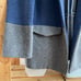 Vilagallo Blue Gray Colorblock Wool Blend Open Front Sweater Jacket