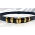 Signed ASHNEIL #10 KARUNG SNAKESKIN Black BELT w/ Gold Buckle-ADJUSTABLE