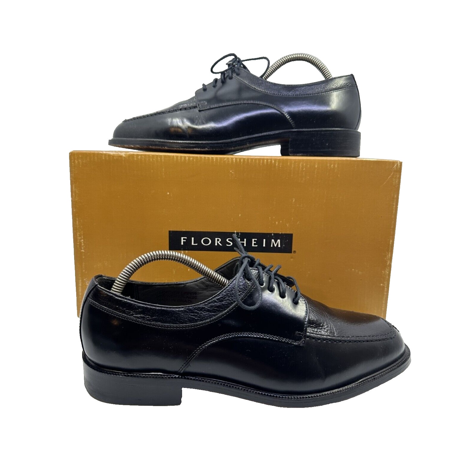 Florsheim Chilton Leather Lace Up Dress Black Men's Oxford 18148-01 Size 9.5D