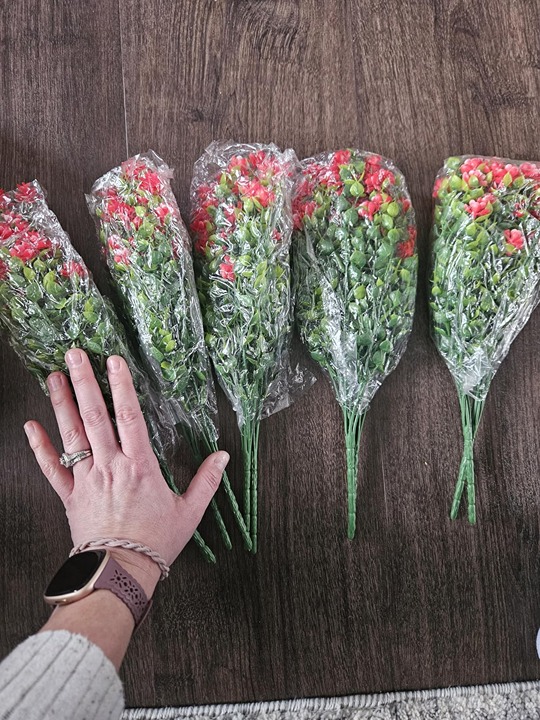 10 Bundles Artificial Fake Flowers, Faux Outdoor Plastic Plants UV Resistant