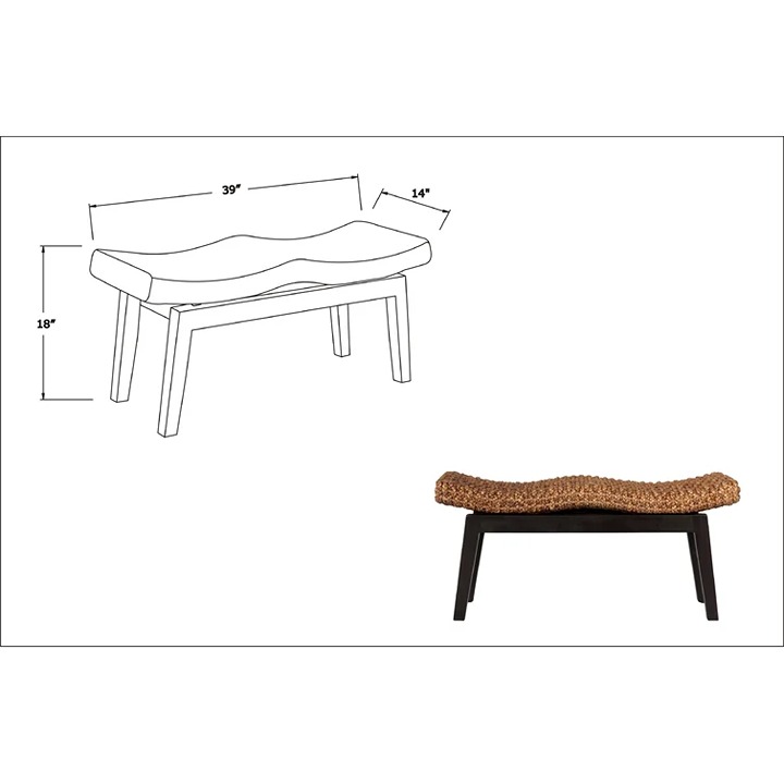 Mahogany high quality Farrand Bench