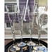 Vintage Perrier Jouet Hollow Stem White Flower Champagne Flutes RARE Cocktail Gl