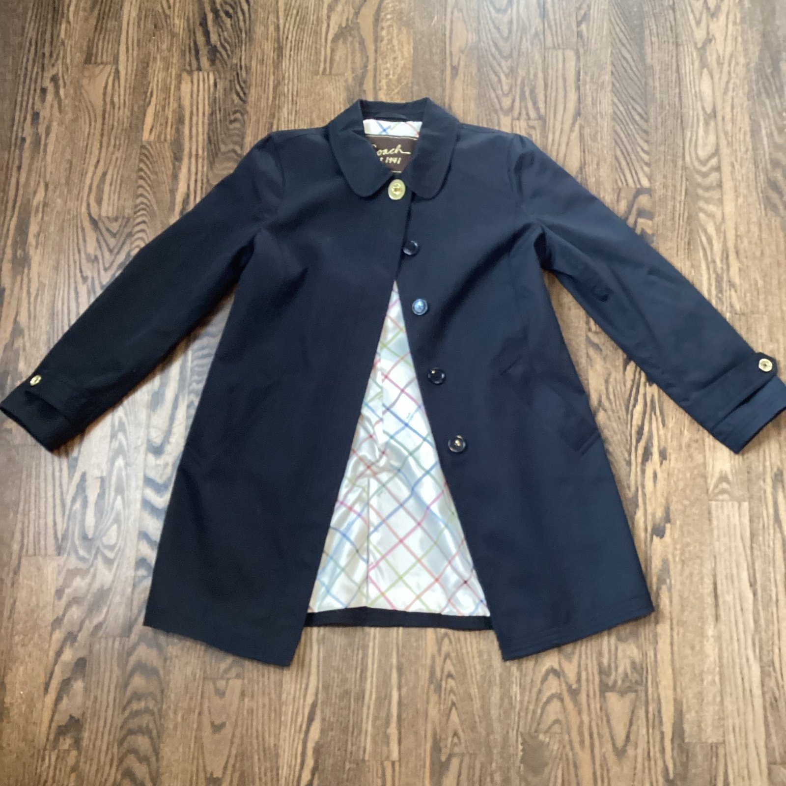 Coach Turnlock Walker Coat Jacket in black Size large