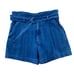 New Citizens Of Humanity Premium Vintage Stella Blue Stripes Pleated Denim Short