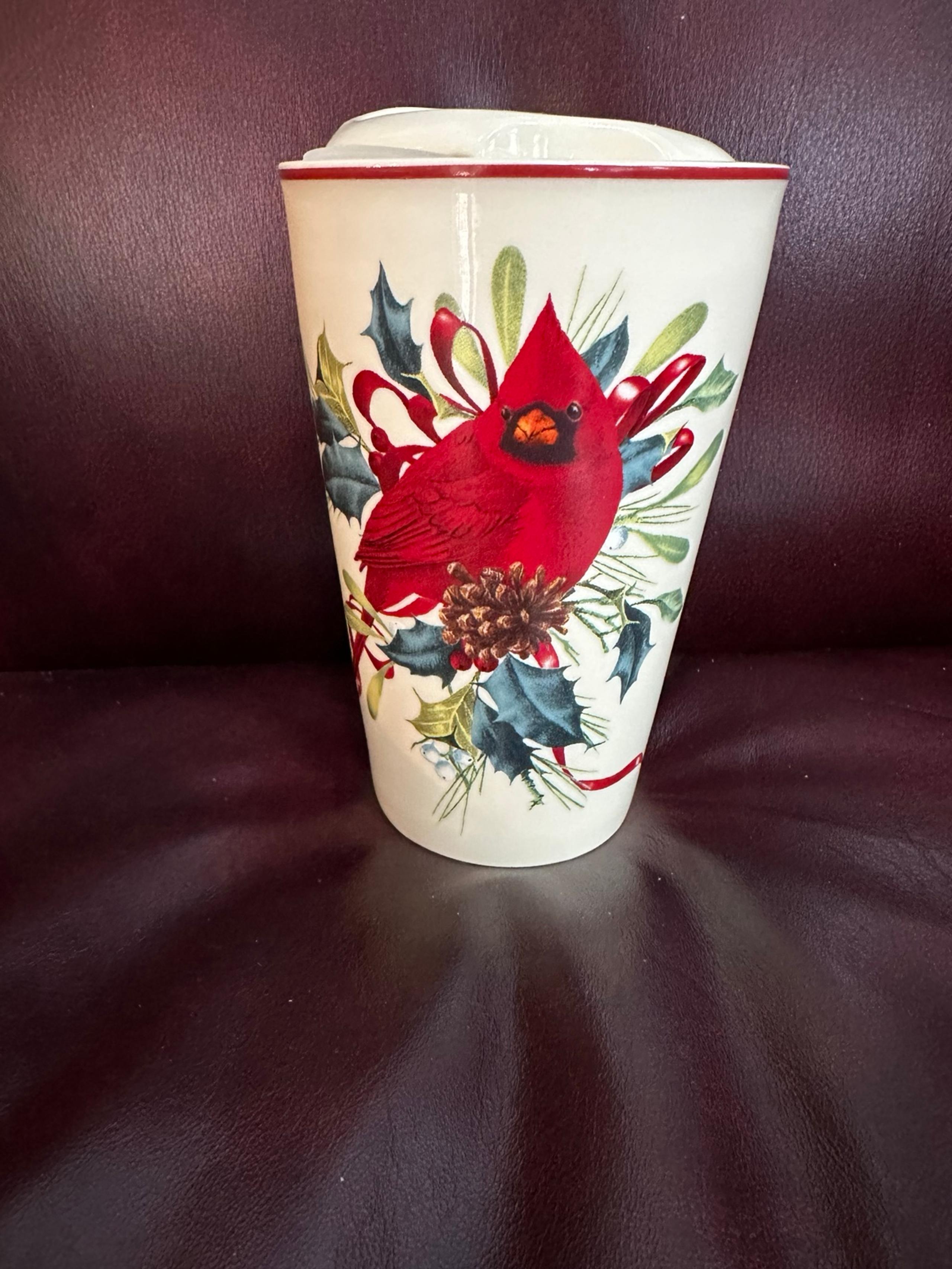 Lenox winter greetings travel mug . Excellent condition .