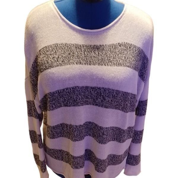 Eileen Fisher 100% Organic linen knit long sleeve sweater size large