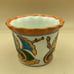 Talavera Folk Art Mexican Pottery Bowl Cactus Planter Flowers 4 1/4”